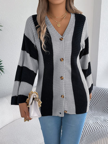 COZY CHIC STRIPE CARDIGAN - MONARCA London