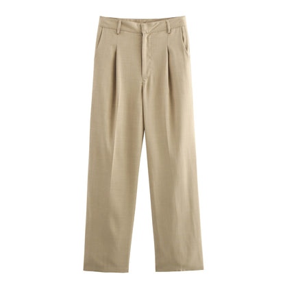 PLEATED WIDE-LEG PANTS - MONARCA London