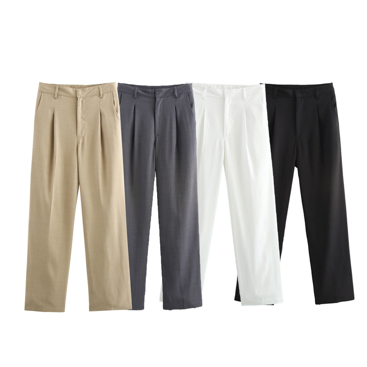 PLEATED WIDE-LEG PANTS - MONARCA London