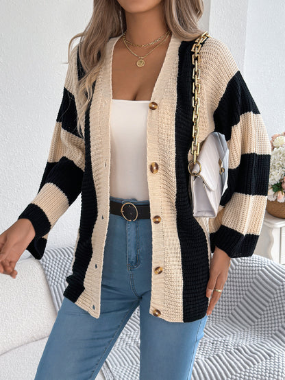 COZY CHIC STRIPE CARDIGAN - MONARCA London
