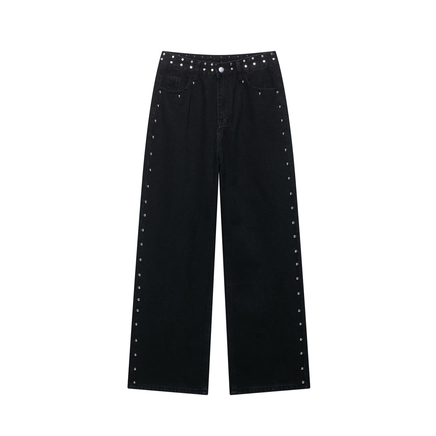 STUDDED LEOPARD STAR WIDE-LEG JEANS - MONARCA London