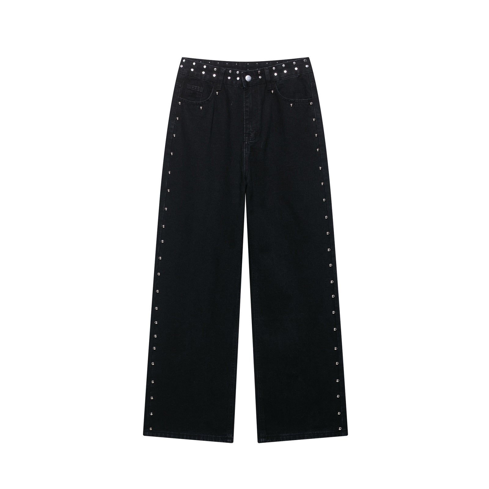 STUDDED LEOPARD STAR WIDE-LEG JEANS - MONARCA London