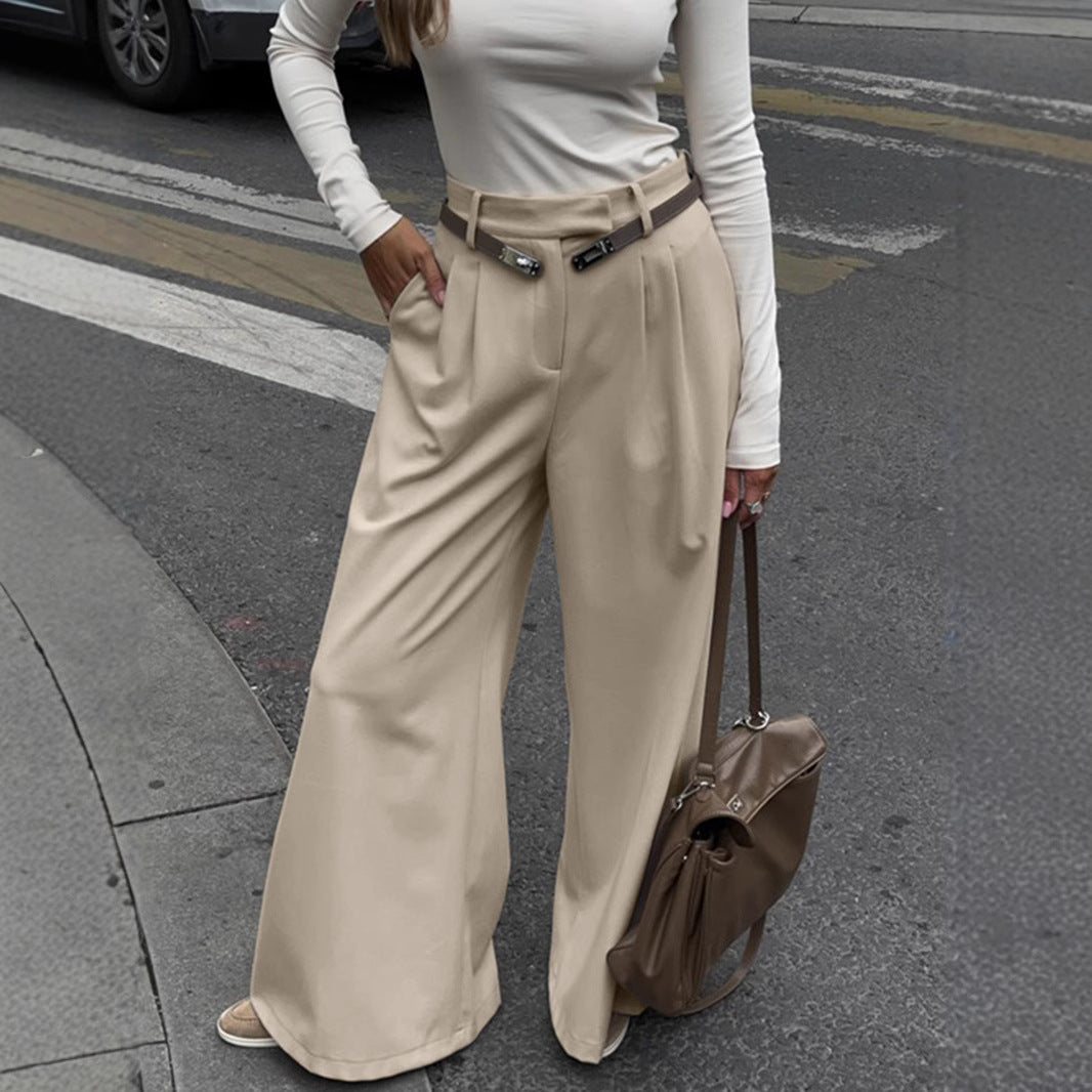 FLOWY WIDE-LEG TROUSERS - MONARCA London