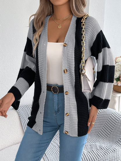 COZY CHIC STRIPE CARDIGAN - MONARCA London