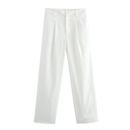 PLEATED WIDE-LEG PANTS - MONARCA London