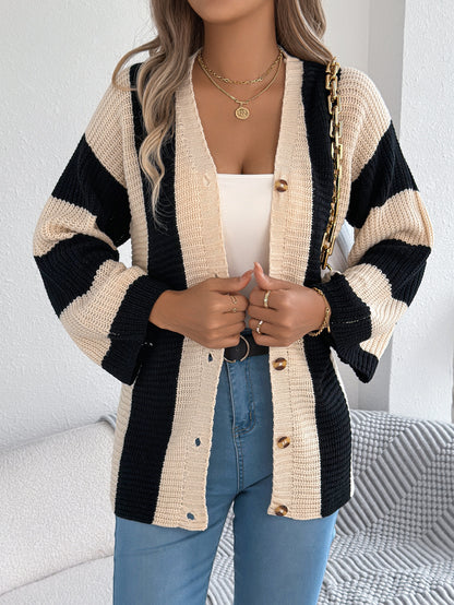 COZY CHIC STRIPE CARDIGAN - MONARCA London