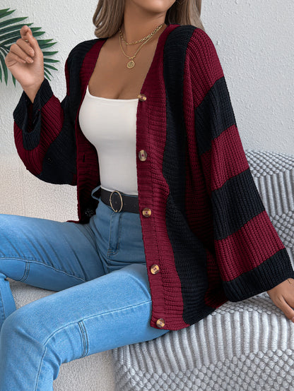 COZY CHIC STRIPE CARDIGAN - MONARCA London