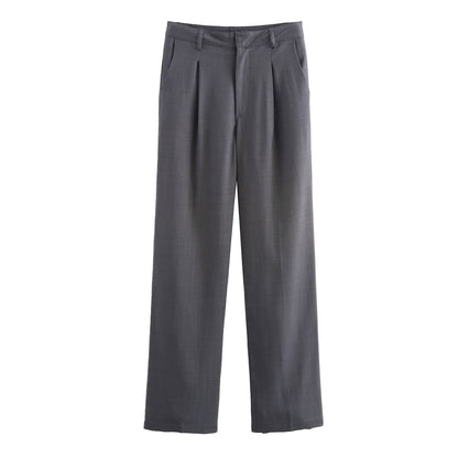 PLEATED WIDE-LEG PANTS - MONARCA London