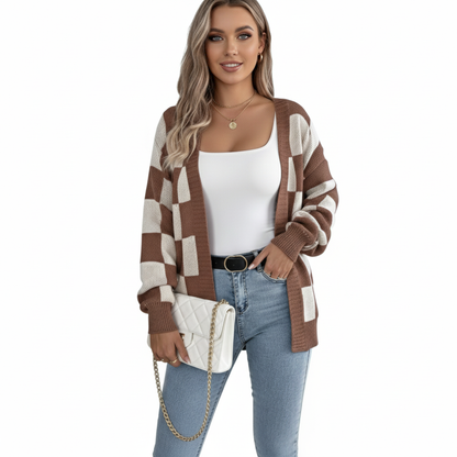 CHECKERBOARD CARDIGAN - MONARCA London