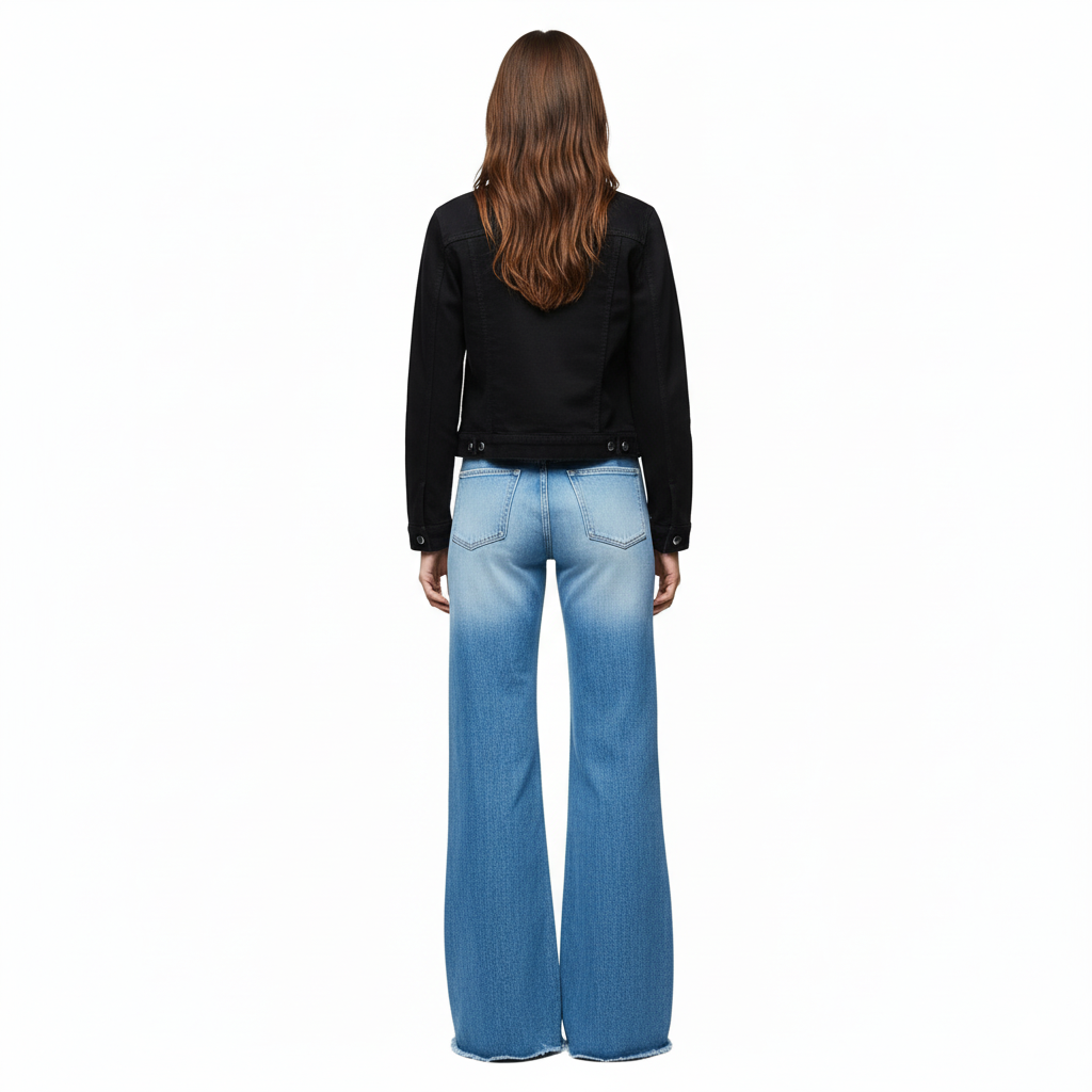 HIGH-WAISTED WIDE-LEG FLARE JEANS - MONARCA London