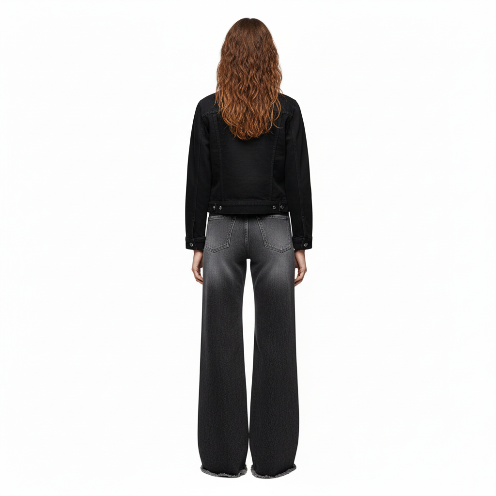 HIGH-WAISTED WIDE-LEG FLARE JEANS - MONARCA London