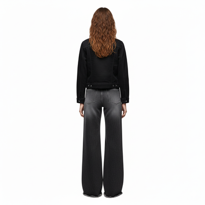 HIGH-WAISTED WIDE-LEG FLARE JEANS - MONARCA London